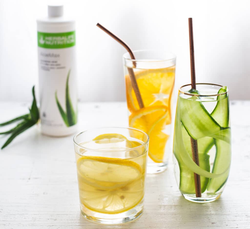 Parrainez vos amis afin de bénéficier d'une boisson nutrition Herbalife citron et concombre proposés au 20/80 Fit Club de Sallanches.