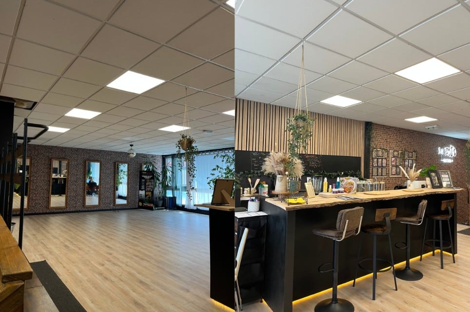 Salle de sport et espace bar-nutrition du 20/80 Fit Club à Sallanches